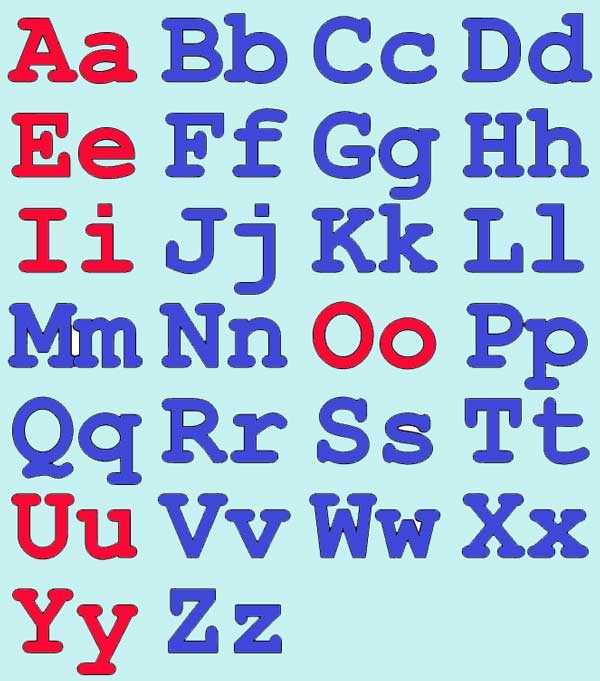 Английские печатные буквы алфавит